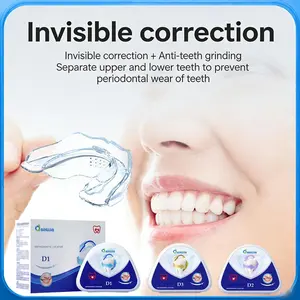 3pcs Adult Teeth Aligner Set with 3-Stage GraduatedSystem, Clear U-Shaped Dental Tray, Elastic Fit Technologyfor Comfort, Overbite and Underbite Correction, NightGrinding Mouth Guard, for Sleep Teeth Protection, andAlignment Maintenance