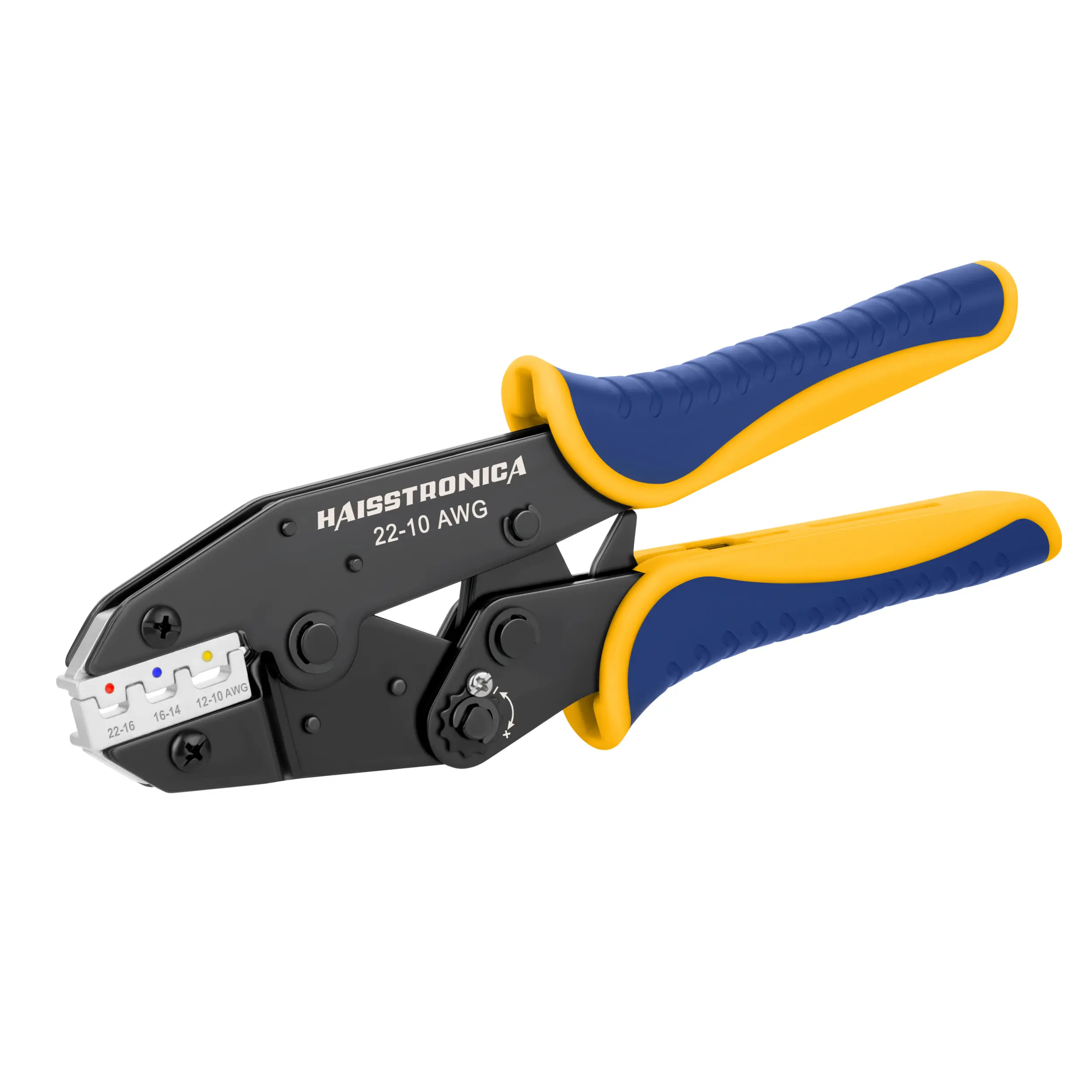 Haisstronica Multi-Function Ratchet Crimping Tool Series: For heat-shrink tubing, insulated and non-insulated terminals, open-barrel terminals, ferrules, and solar connectors, covering AWG 24–6;Hand Tools, Construction Tools, Ferrule Crimping Pliers