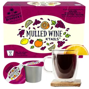Lt. Blender's Mulled Wine K'Tails - Mulled Wine Single Pod Cocktail or Mocktail Mixers - K-Cup Compatible or Mix by Hand - Gluten Free - 12ct Pack