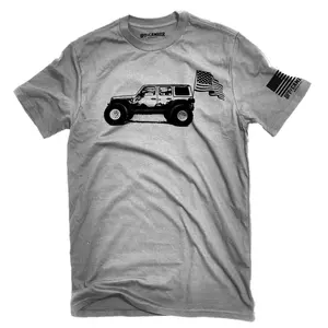 American Flag USA Silhouette T-Shirt Perfect Shirt for the Off-road JK JL 4x4 Owners Classic Crewneck Menswear Short sleeve Casual graphic tshirt perfect for the Jeep owner