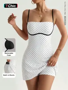 Women's Strapless Tennis Dress, Comfortable Golf Skirt for Tennis and Golf, Casual Above-The-Knee Dress for All Seasons