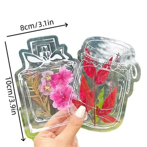 Aesthetic Pressed Flower Bookmarks, 20/40 PCS Clear DIY Bookmark Blanks, Natural Dried Flower Bookmarks for Book Lovers, DIY Craft Gift for Readers