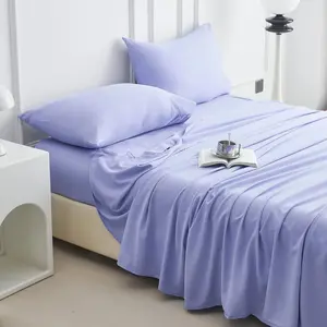 4 King sheet-super cooling King Size 16 inch extra deep pocket,  pillowcases, wrinkle free Oeko-Tex - Lavender