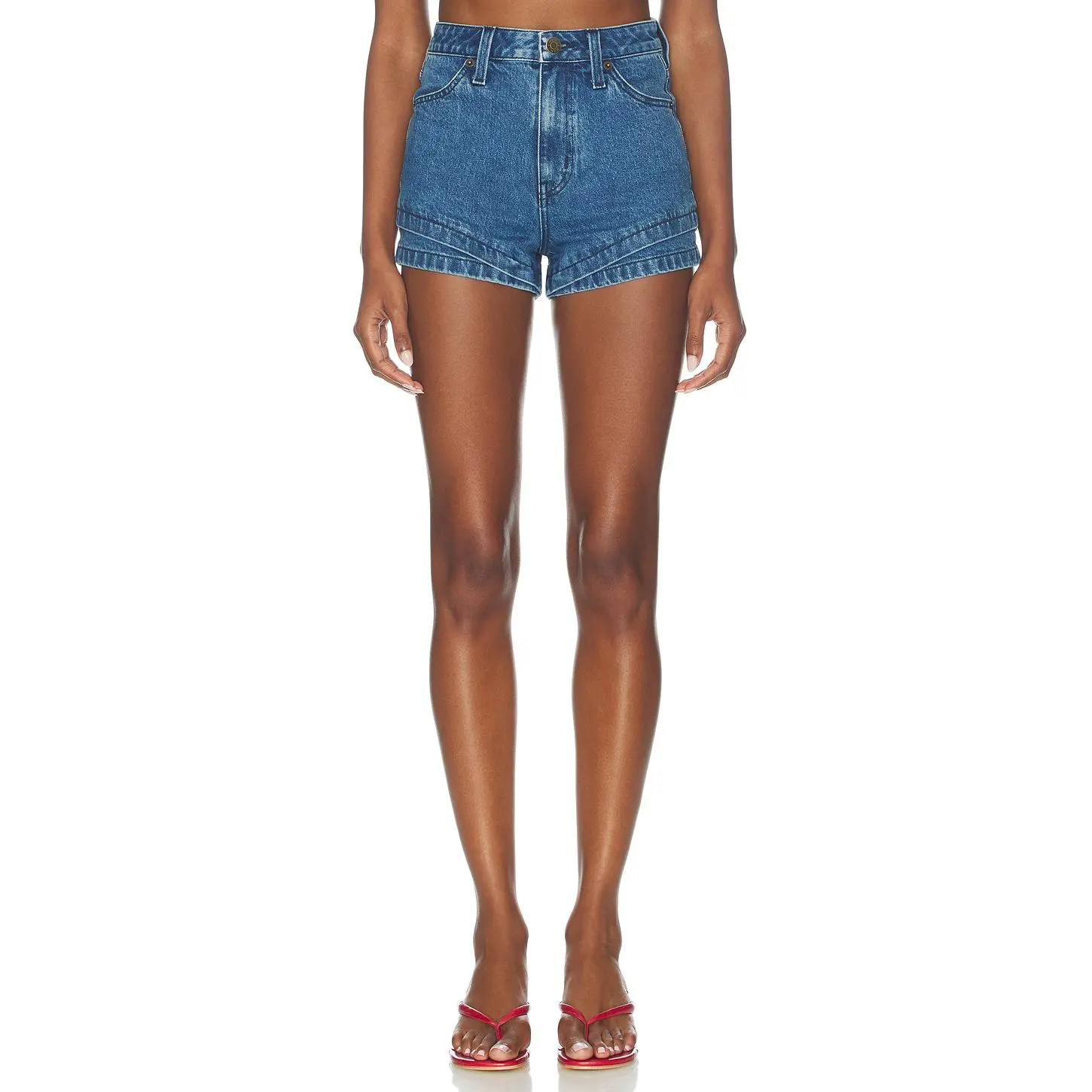 Show Me Your Mumu Miami Hot Shorts in Waterfall Blue