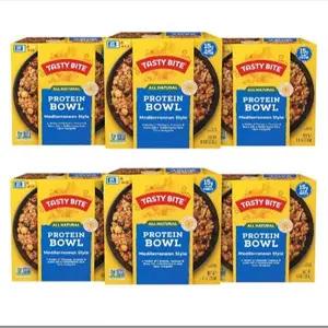 TASTY BITE Mediterranean Protein Bowl, 8.8 Ounce, Pack of 6, Ready to Eat, Microwaveable, Vegan, 14 Grams Plant Protein Rice Food