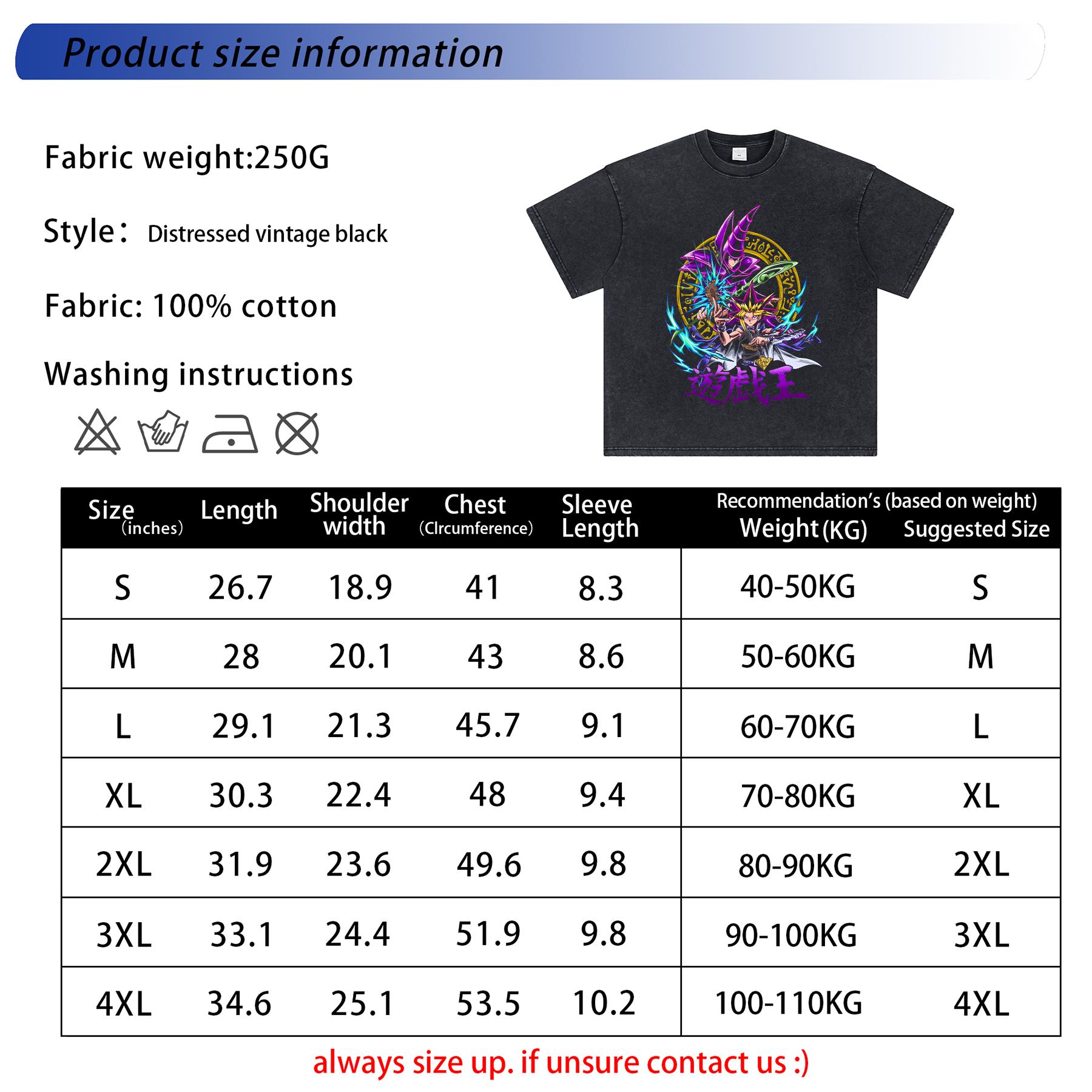 Yu Gi Oh! Washed Tee – Dark Magician Shirt, Yugi Muto Shirt,  Anime doffy Manga Graphic Front Printed T-Shirt, Menswear Heavy Cotton Unisex Oversize Streetwear Vintage  Tee Anime fan gift