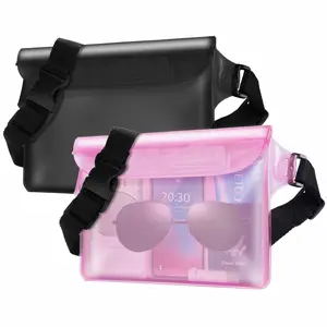 IP68 Waterproof Fanny Pack for Men Women, Large Capacity Touch Screen Dry Bag for Kayaking, Paddle Boarding, Waterpark & Swimming Essentials, Adjustable Waist Strap Pouch for Cell Phone