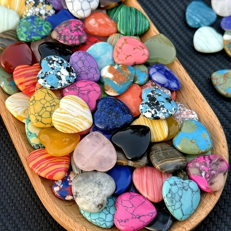 Random Color Heart Shaped Stone, Colorful Stone, DIY Decoration, Garden Decor, Home Decor, Party Decor, Stackable Stones
