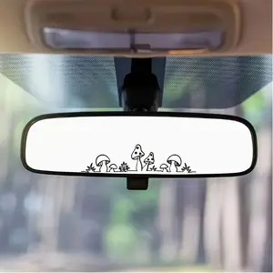 Cute Mushroom Pattern Car Sticker, Car Decorative Sticker, Car Rearview Mirror Decal, Decal For Cars, Durable & Weatherproof Car Sticker, Universal Car Exterior Decoration Accessories, Car Decals, Automotive Decoration, Automobile Decals