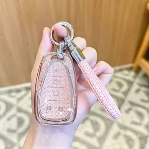 ACEBOY for Chevy Key Fob Cover Car Key Fob Case Compatible with Malibu Equinox Traverse Camaro Cruze Blazer Volt Bolt Smart 4/5 Buttons Smart Key Protector Holder