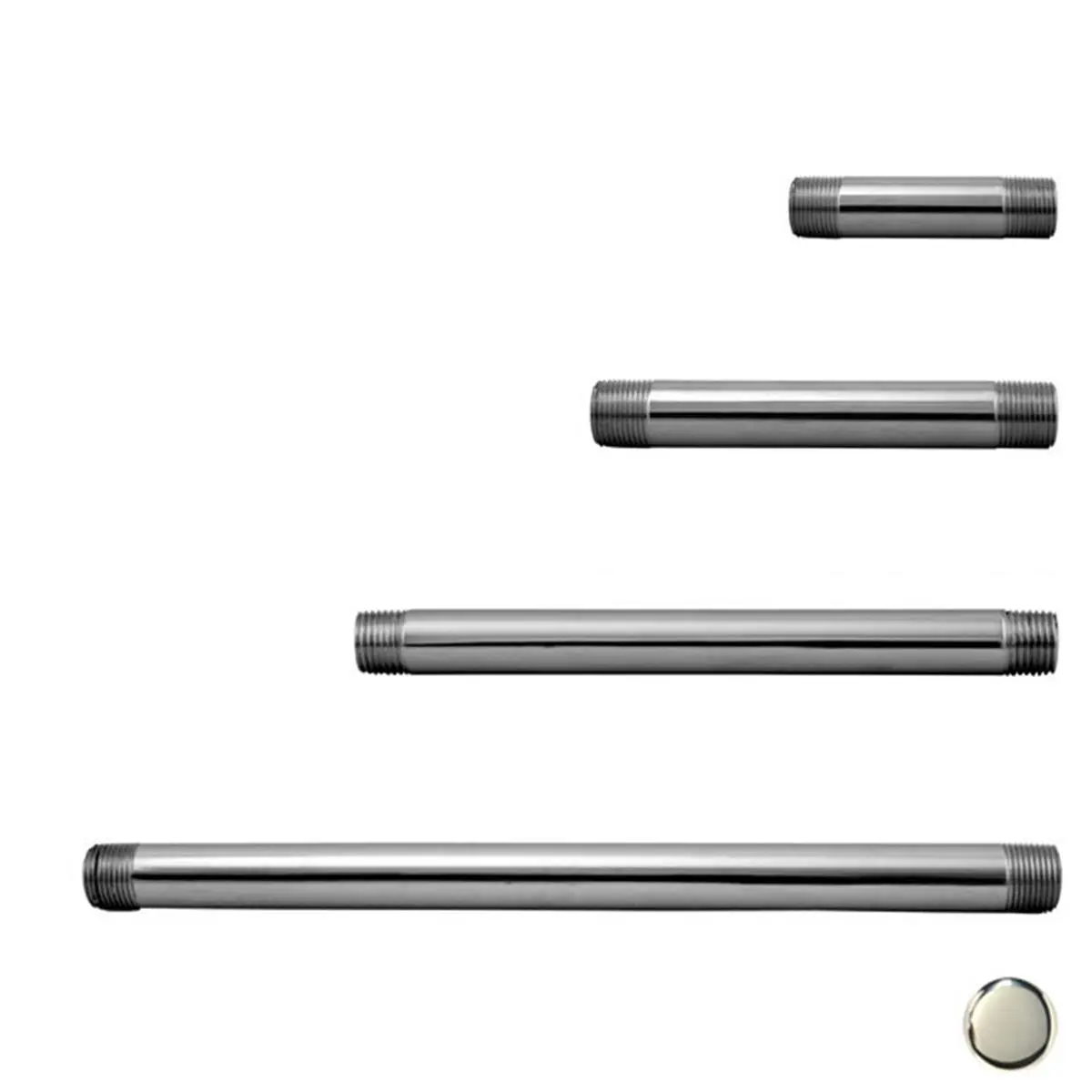 Westbrass  .5 in. x 36 in. IPS Pipe Nipple - Polished Nickel