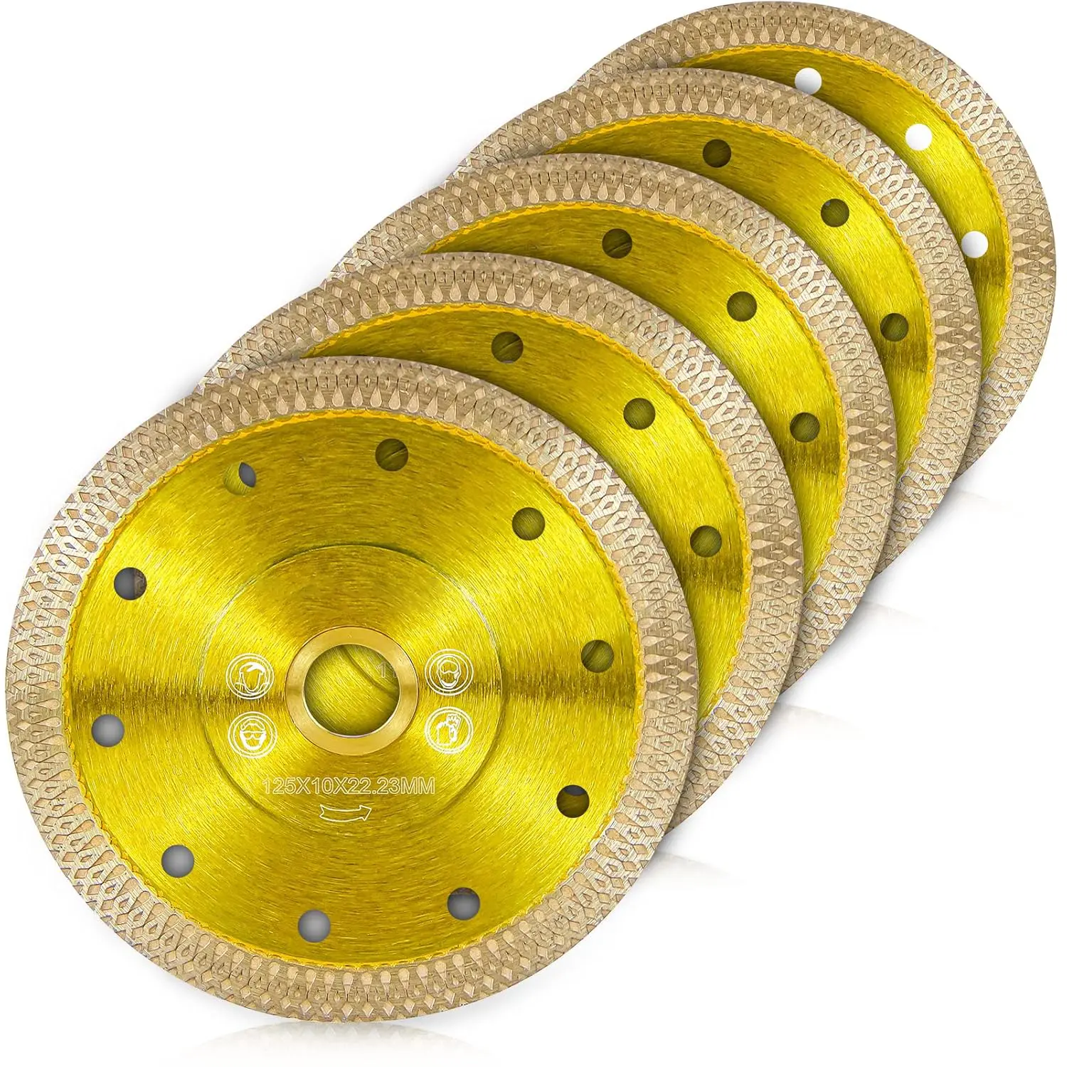 4.5-In Electroplated Saw Blade for Angle Grinder - Dry & Wet Cutting, 8000-11000 RPM Heavy-Duty Tool, Fits Finger Router Bits & Drill Bits, Cuts Ceramic, Concrete, Glass (Cutting Glass), Diamond Abrasive, Flexible Diamond Polishing Pad, Porcelain Tile