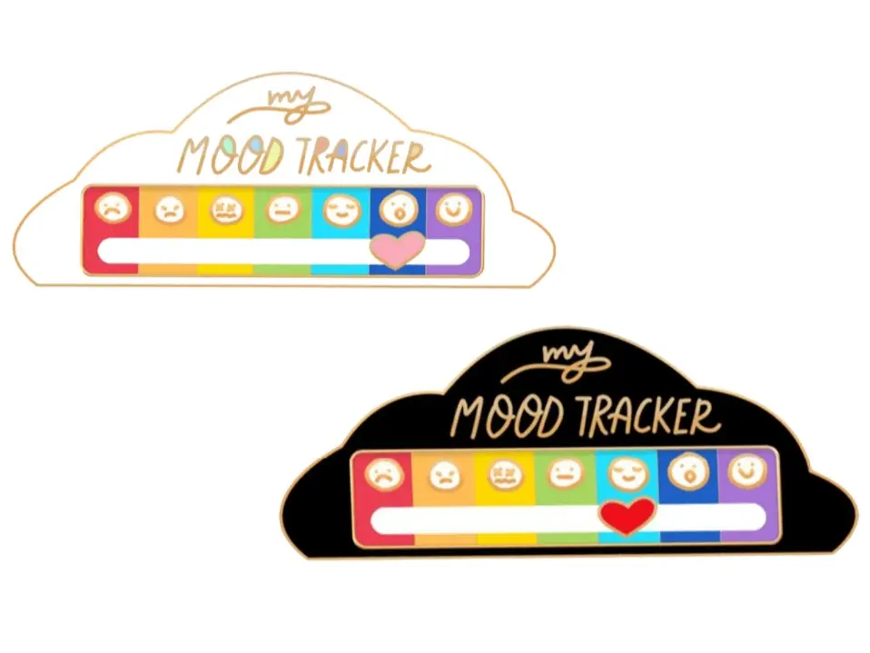 2 Styles Funny Social Emotional Feelings Breatpin，Creative Mood Energy Indicator Brooch Pins, Ideal Daily Accessory for Expressing Emotions