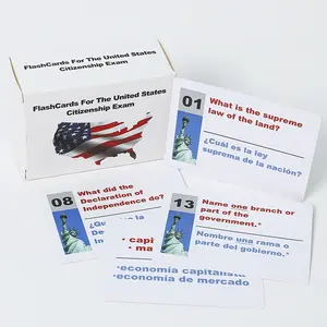 U.S. Civics Test Bilingual Flash Cards - English/Spanish