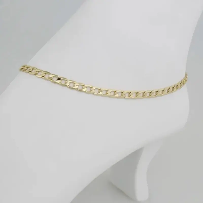 Anklets Tobilleras 3mmX27cm Gold Tone Chain Ankle Bracelet for Women Fashion Jewelry