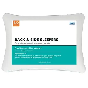 S/Q Extra Firm Back and Side Sleeper Pillow Standard/Queen Hypoallergenic Support for Back & Side Sleepers 20x28 Inch
