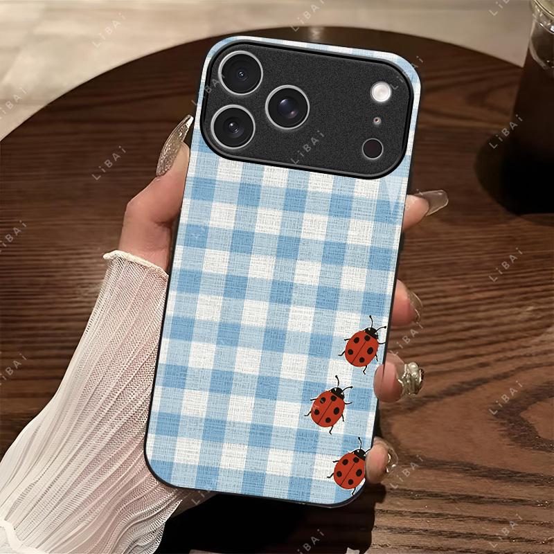 8 Vers Ladybug Polka Dots Tough Phone Case, Cutest Design Case For Her iPhone 11, 12, 13, 14, 15, 16 17 and Samsung S25 S24 S23 S22 S21 creative design phone case-952