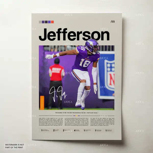 Justin Jefferson  -  Minnesota Vikings poster