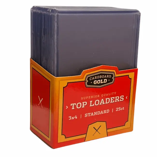 Cardboard Gold Top-Loaders for Trading Cards 3x4 - Pack of 25