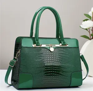 Elegant Crocodile Embossed Patent Leather