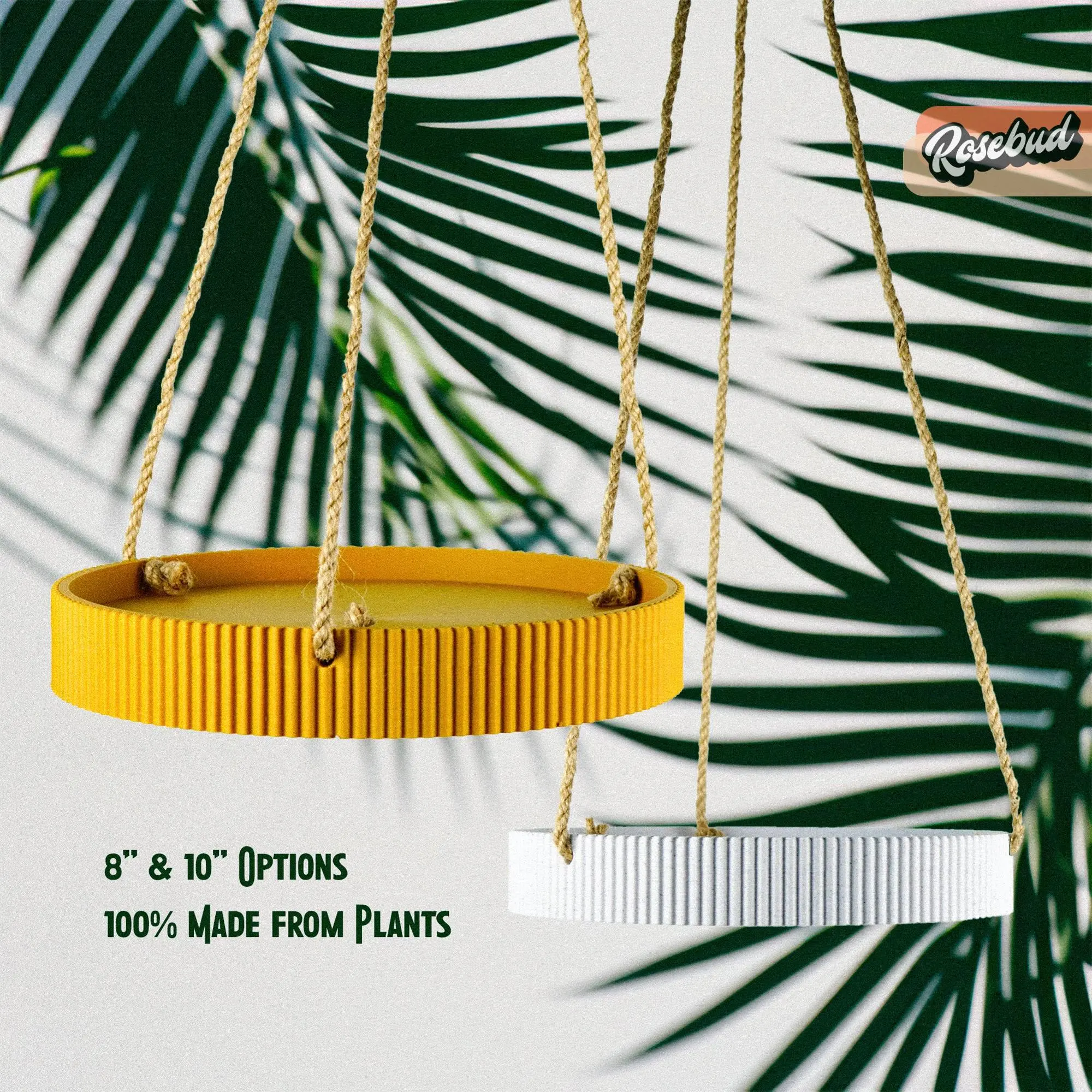 The Ribbed Hanging Plant Tray for Plant Pots