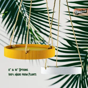 The Ribbed Hanging Plant Tray for Plant Pots