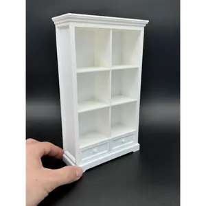 1/6 Scale 2 Drawer 3 Shelf Mini Bookshelf / Mini Brands Books / Mini Books / Bookcase / Miniatures.