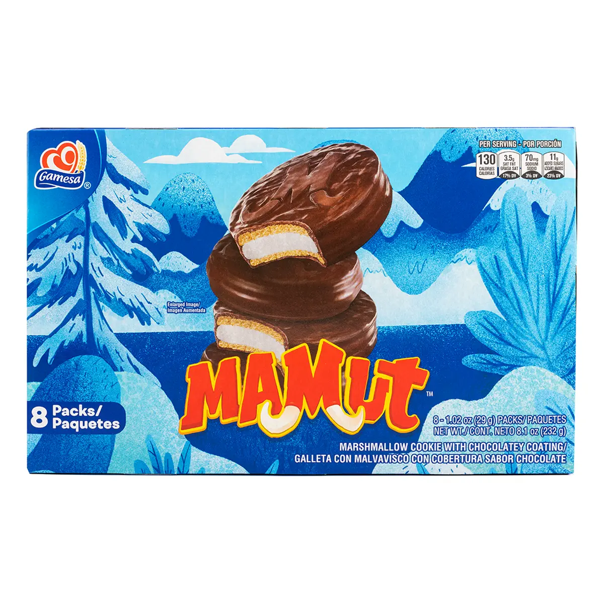 meemo　3箱　Sugar様 Gamesa Mamut Chocolate Marshmallow Cookies 8pcs 232g | Classic
