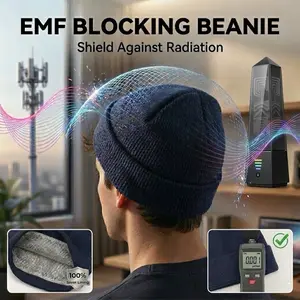 EMF Blocking Beanie - 100% Silver-Lined Anti-Radiation Cap for Daily Protection