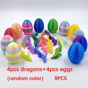8-Piece Dragon Egg Set, Fantasy Magic Magical Dragon Sculpture Decorations Ornaments, Home Decor Ornaments, Decorative Sculptures, Decoration Items, Perfect for Easter Christmas Halloween Party Birthdays Gifts