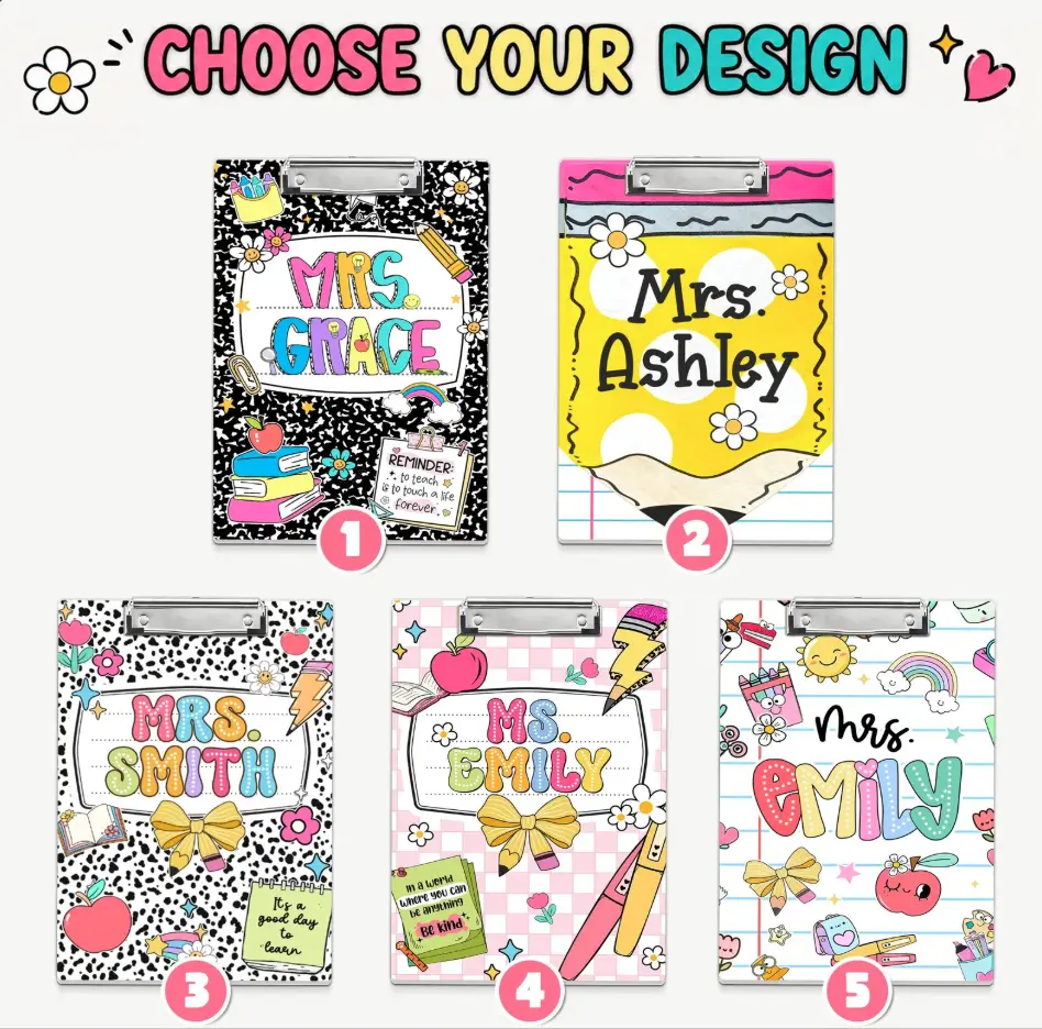 Personalized Teacher Badge Holder, Custom Name ID Holder, Teacher Accessories, Back to School Teacher Gifts, Classroom Supplies