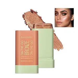 Ibécndec On the Go Bronzer Contouring Stick Facial Cream - Long Lasting Makeup Blendable with Pigment, Shimmer & Smooth Finish