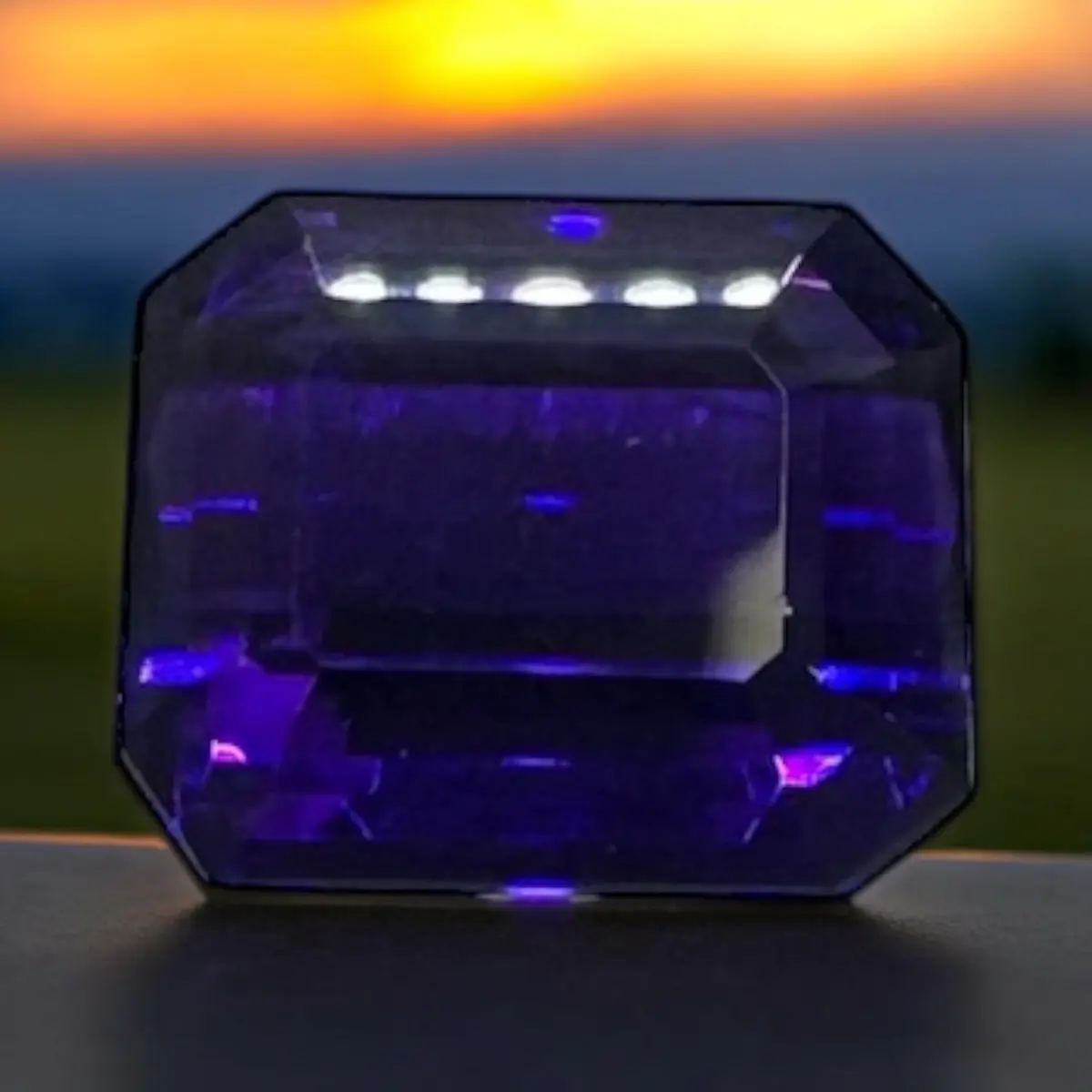 Amethyst 14 x 12 mm, 11.7 Carat Emerald Cut  - women’s fashion on accessory