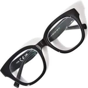 Oversized Reading Glasses for Women, TR90 Square Blue Light Blocking Computer Readers with Spring Hinge