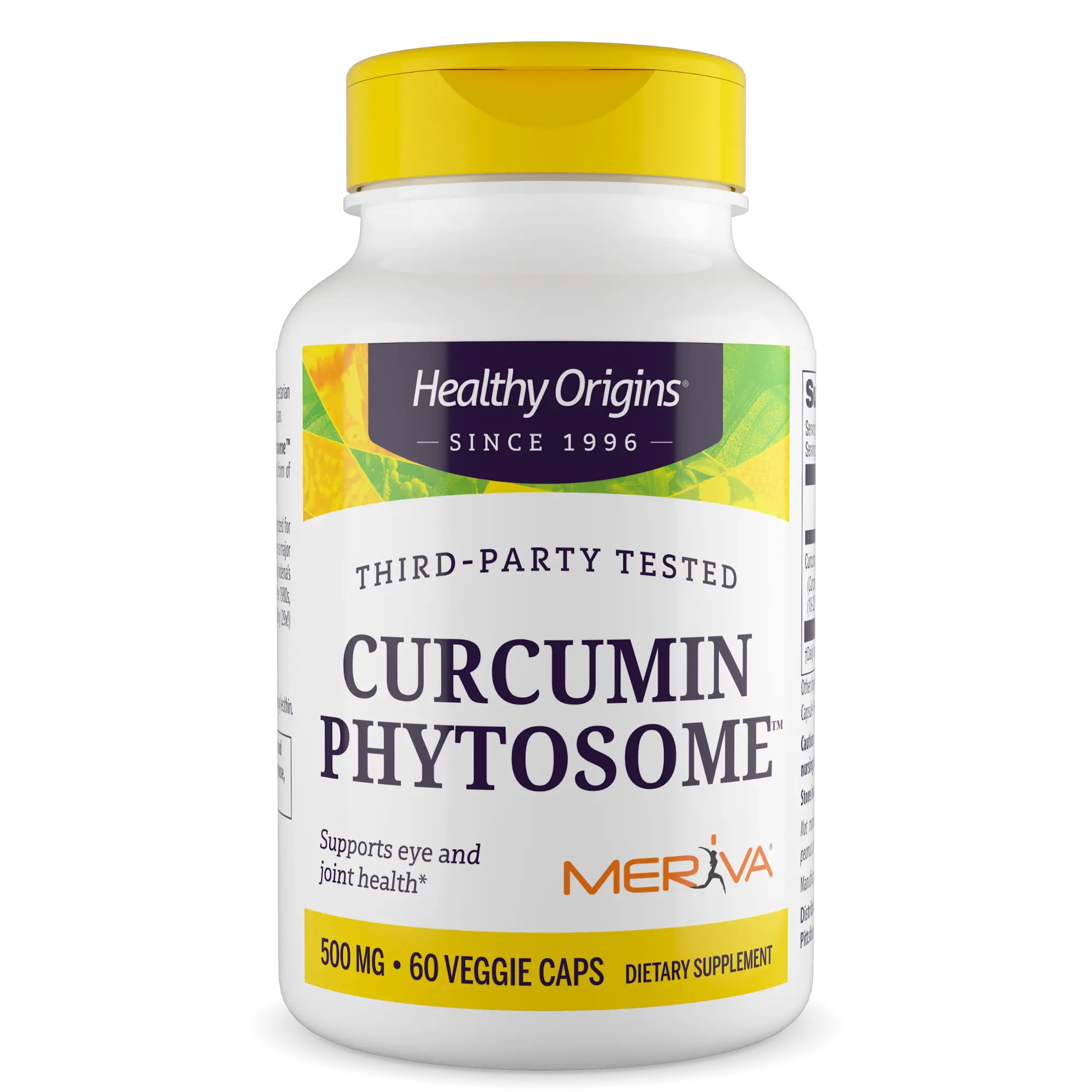 Healthy Origins - Curcumin Phytosome, 500mg  Dietary Supplement - 2 Sizes