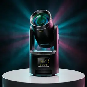 200W Auto Mode Voice-Controlled Moving Head dj Lights 18-Facet Prism Strobe/Beam/Spotlight/Wash Stage Lighting 14 Gobos and with DMX for Wedding, home Parties event ,Bar,Live Show RGBW DMX512 effect