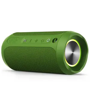 EDUPLINK Bluetooth Speaker, Portable Wireless Speakers, Waterproof IPX7 Speaker, TWS Pairing Stereo, Built in Microphone, Long Playtime for Home, Travel, Green