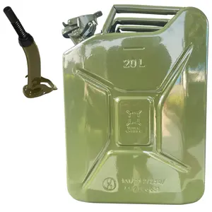 Carbon Steel Jerry Can 20L +Spout, Bayonet Closure, Multi-Use, Made in India (Khaki)