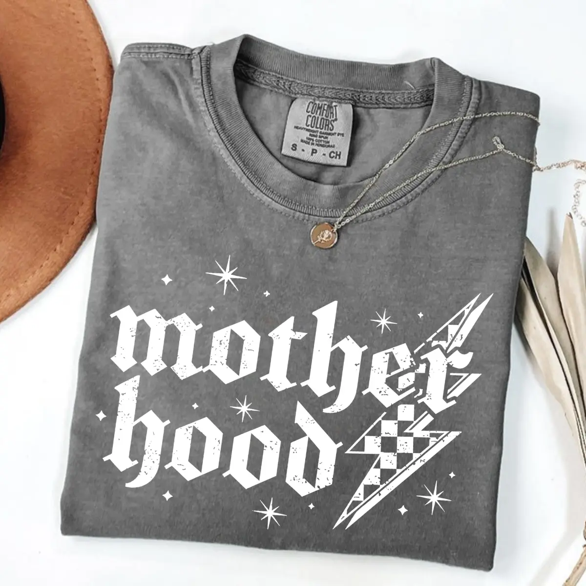 Comfort Colors Checkered Motherhood Tshirt Retro Mama T-shirt New Mom Tee Cool Mom Life Tshirt Mothers Day
