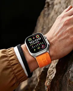 CrazyGrass Fish Scale Embossed Silicone Suitable for Apple Watch Band with  H Folding buckle Clasp Sweatproof Anti Slip Sports Replacement Watch Strap for Men Fit Apple Watch Ultra Series 1-11  Gym Business Daily Wear [ Watch NOT Included ]