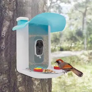 2.5L Smart Bird Feeder With Camera, Bird House For Outside, Bird Auto Capture With Solar Panel For Gardens, Parks, Forests