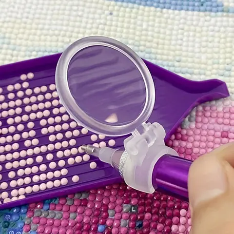 1/5/10pcs Diamond Painting Magnifying Glass Set, LED Diamond Pen Light with Magnifier, Ideal for Cross Stitch Beading Handmade Crafts, Diamond Painting Kits, DIY Craft Supplies, Diamond Painting Accessories