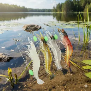 Glow-in-the-Dark Fishing Lure for Night Fishing. Soft Bait with Long Afterglow, Tangle-Free Design. Eco-Friendly Silicone, Treble Hook. Freshwater & Saltwater Use - Perfect for Bass and Trout.