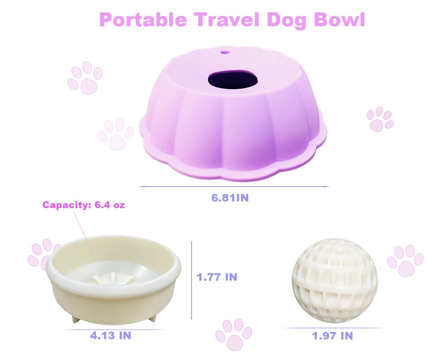 BOMUU Slow Feeder Dog Bowl, Anti-Choke, Lickmat, Solves, Dog Anxiety, post-op nutrition, Boosts , DogGutHealth, 360° Rotating Roller, For Fast Eaters ,6.4 oz Capacity
