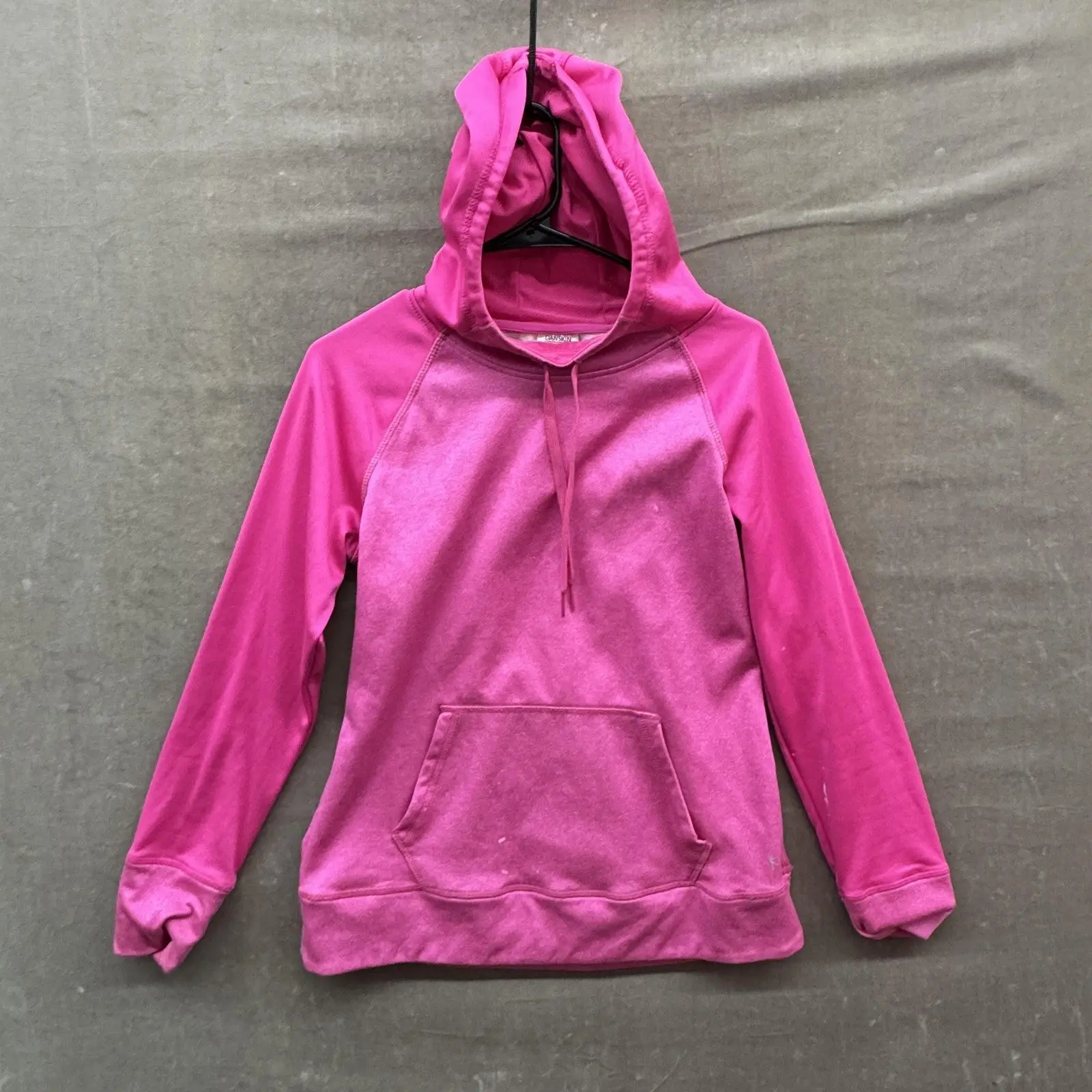 Danskin Now Hoodie Womens Medium Pink Dri-More Fleece Pullover Kangaroo Pocket