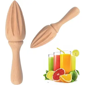 Wooden Citrus Juicer - Manual Handheld  Orange Reamer with  Grip, Durable Fruit Squeezer Tool for /Bar/Cafe Use, Portable Kitchen Accessories for Juicing Limes and Citrus Fruits