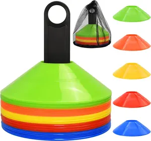 Disc Cones, Soccer Cones, Basketball Cones with Carry Bag and Holder, Football, Soccer, Basketball  Equipment, 5 Color