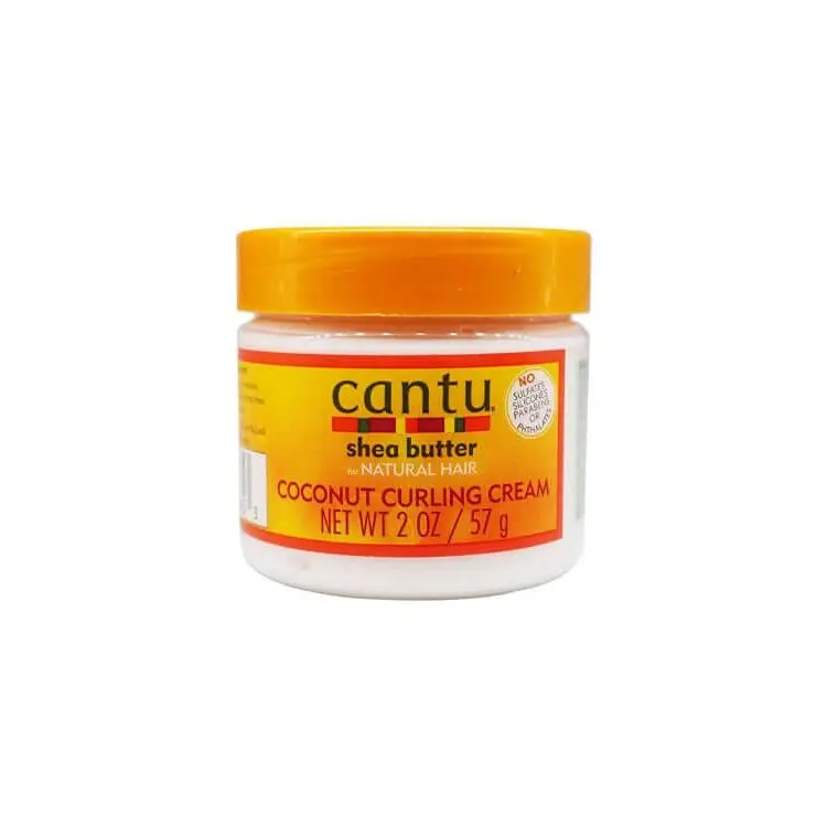 Cantu Coconut Curling Cream with Shea Butter - Silky Smooth Haircare Hair Styling Product, Hydrating Definer for Natural Coils & Waves, Unisex, 2 oz