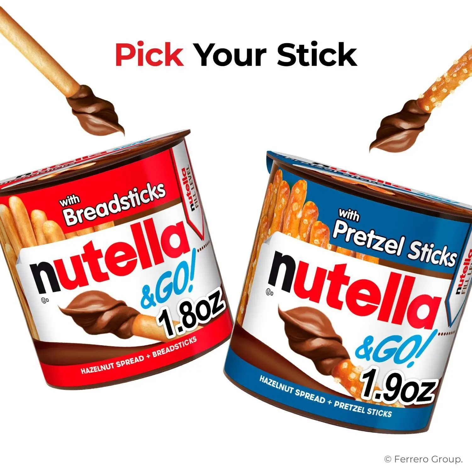 Nutella & GO! Hazelnut and Cocoa Spread + Breadsticks, 1.8 oz., 16 pk. Nutella & GO! Hazelnut and Cocoa Spread + Breadsticks, 1.8 oz., 16 pk.