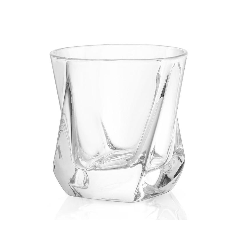 JoyJolt Set of (4) 8.1-oz Aurora Crystal Whiskey Glasses